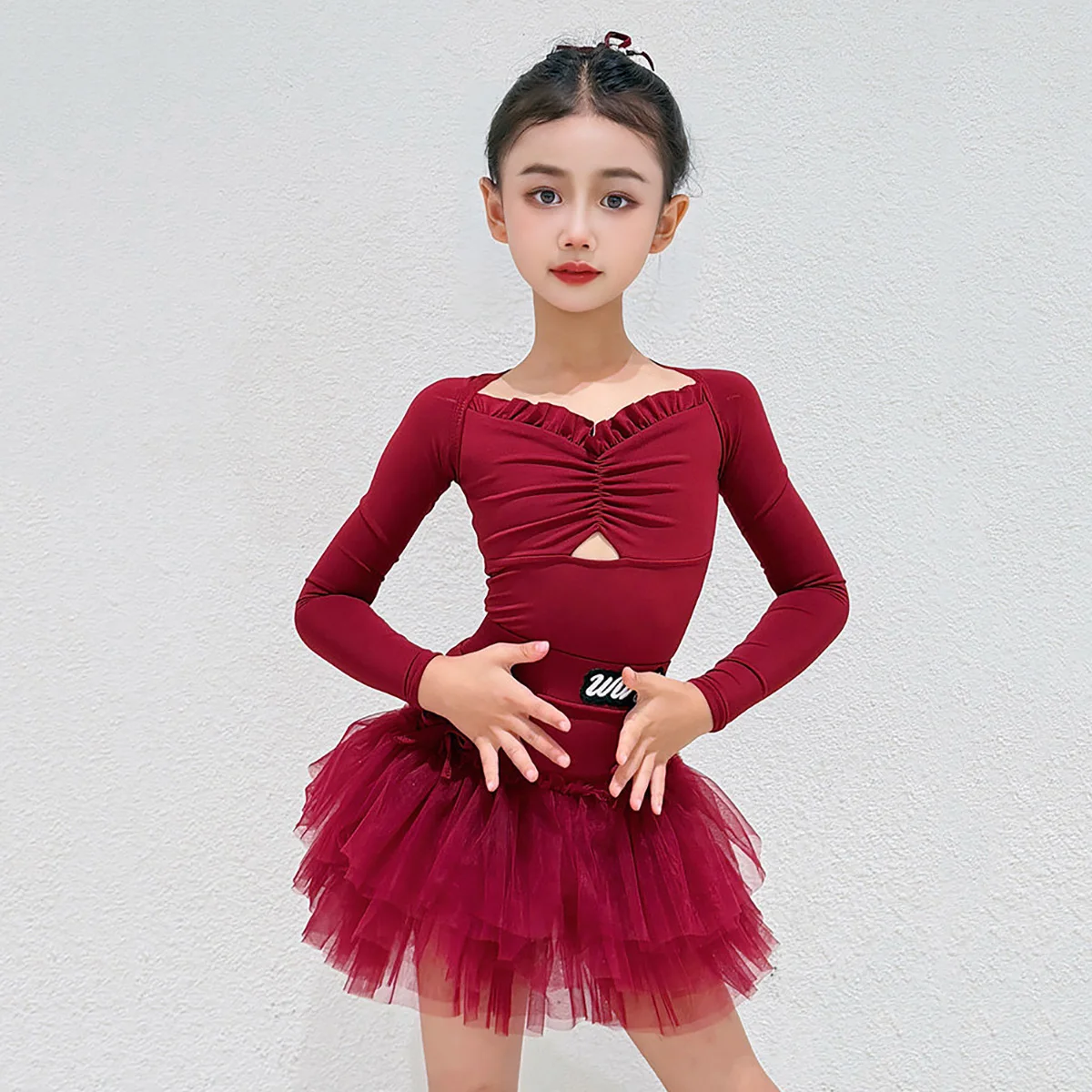 girls-latin-dance-competition-costume-children-professional-standard-long-sleeve-bodysuit-and-mesh-skirts-latin-dancewear