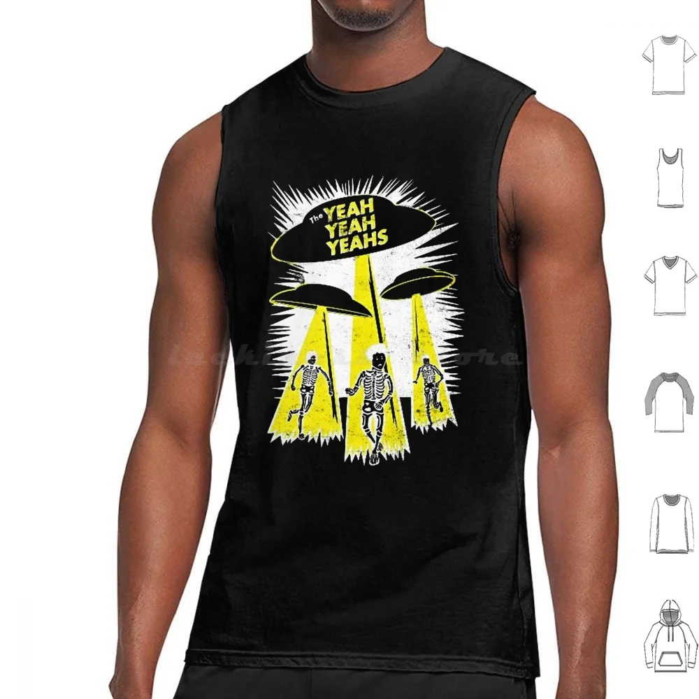 Yeah , Man Tank Tops Vest Sleeveless Yeah Yeah Yeahs Indie Band Skull Indie Concert Album Tour Logo Encut Summer Summerfest