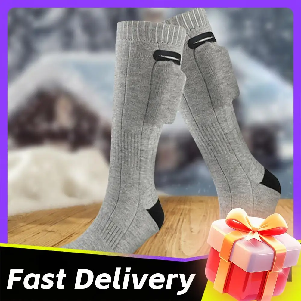 

Электрические носки с подогревом, 3 режима, зимние термоноски, моющиеся, для активного отдыха, катания на лыжах, грелки для ног для мужчин и женщин