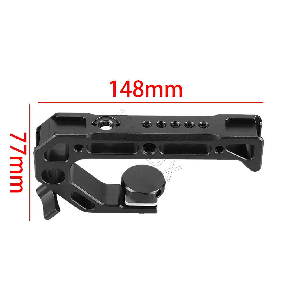 Camera Top Handle Hand Grip Handgrip Arri Locating Screw Monitor Mic Rig Cold Shoe for Nikon Canon Sony DSLR Camera Cage handle