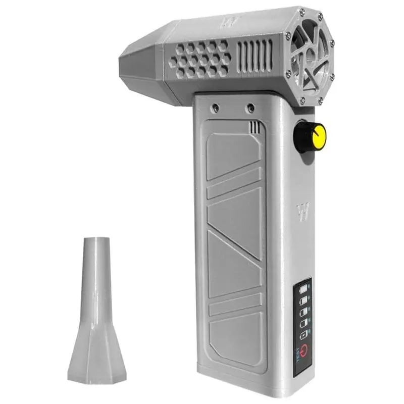 

HRBAJ-Air Blower 140000RPM Fan Power Display Powerful Computer Dust Blowing Cleaning Tools Portable Blower Gray