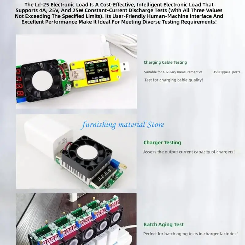 Y5GD Small USB Power Load Tester for Battery Assessment & Power Supply Testing