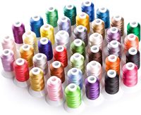 Simthread Brother 40 Colors 40 Weight Polyester Embroidery Machine Thread Kit 550Y(500M) for Embroidery and Sewing Machines