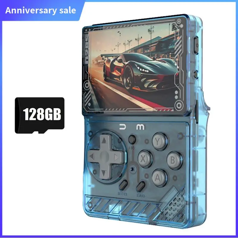 وحدة تحكم ألعاب فيديو صغيرة محمولة 128 جيجابايت + 1500 لعبة جيب مشغل فيديو ريترو لـ GBA PS1 GB PSP محاكيات متعددة D