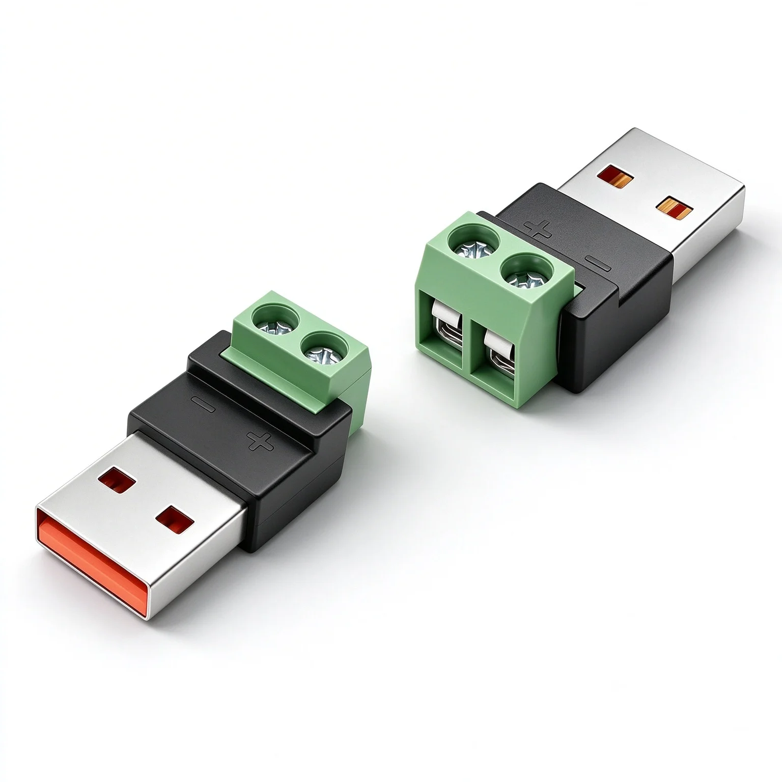 Screw Terminal Block - USB Type A stekker naar 2-polige