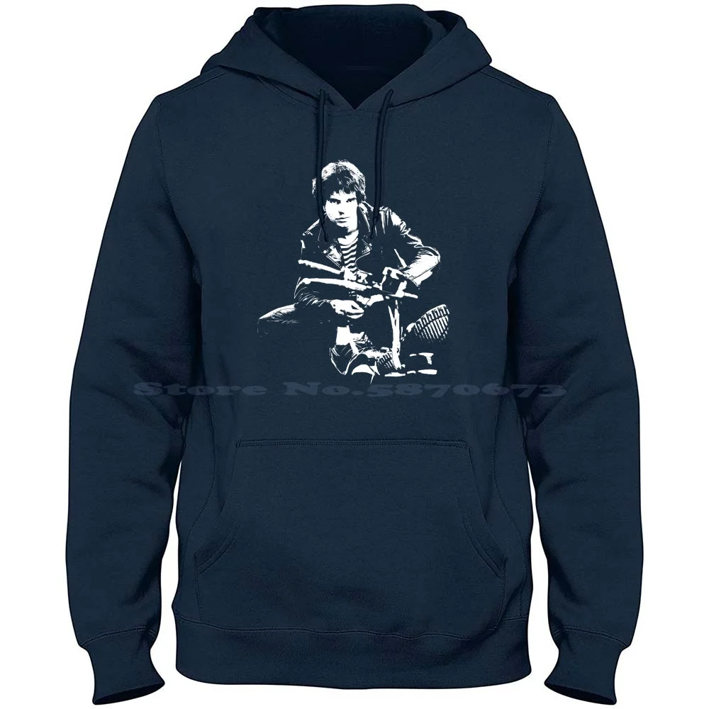 Jean-Jacques Burnel-Biker 100% Cotton Hoodie Retro Pop Punk Jean Jacques Burnel Hugh Cornwell Dave Greenfield Jet Black