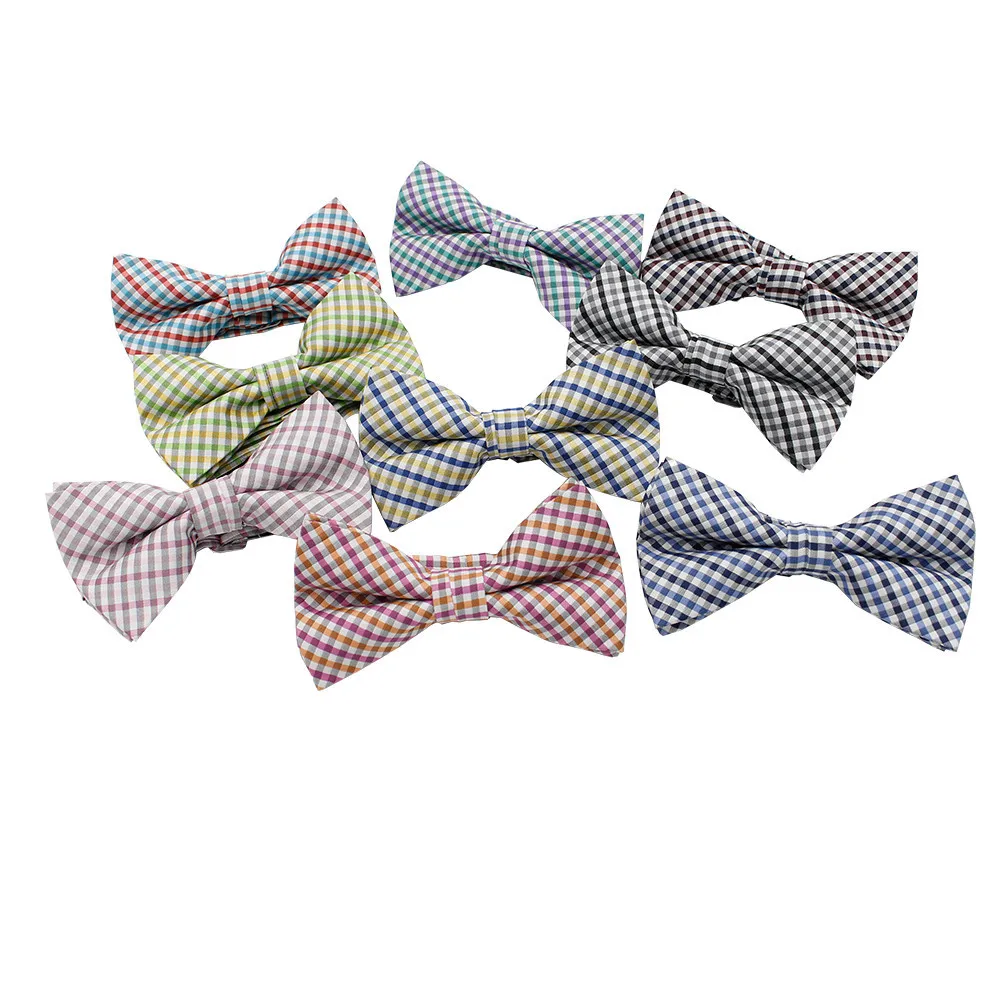 Man Plaid Bowties Striped Bowknot Bow Ties For Men Wedding Suit Accessories Ties Black Cravat Women Girls School Uniform Bowtie