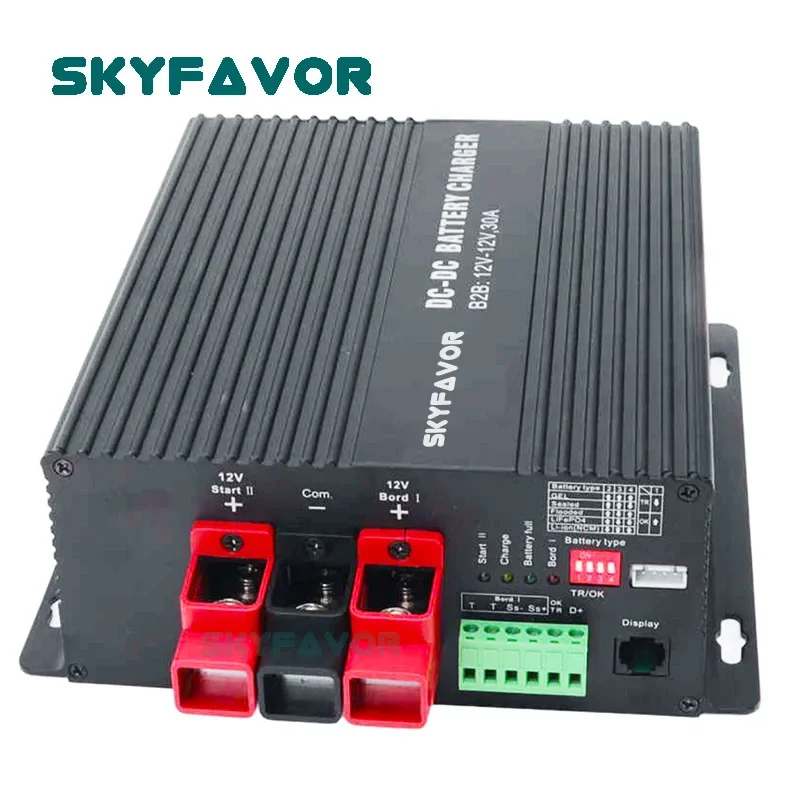 Automatic 12V DC to DC Battery Charger 12V 60A Dual Input MPPT Solar 30A DC-DC Battery Charger Camper Yacht 4WD RV Charger