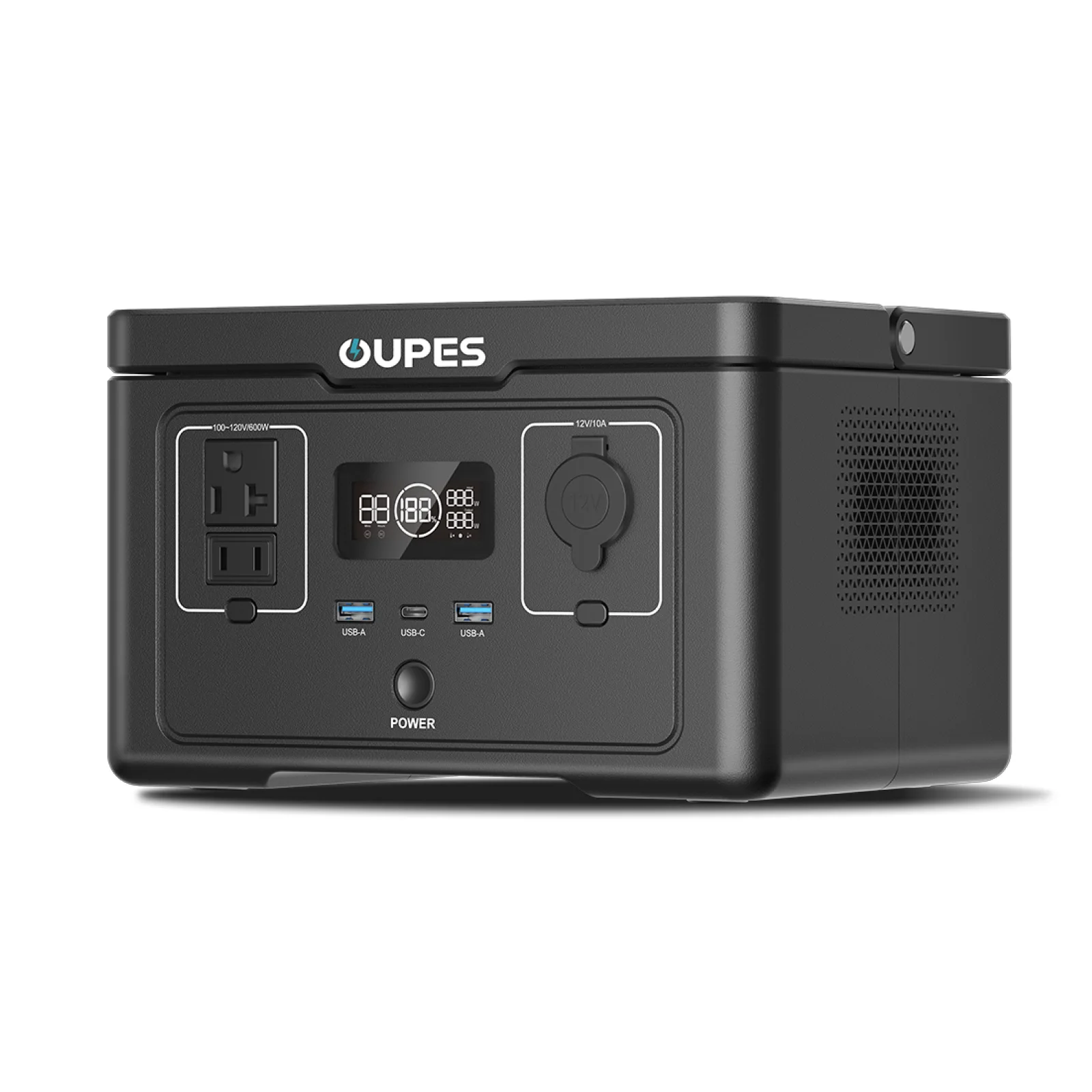 OUPES 600W, 256Wh Portable Power Station(1200w Surge) Exodus 600, 80000mAh LiFePO4 Solar Generator, 8.16lbs, 0-100% in 1 hour