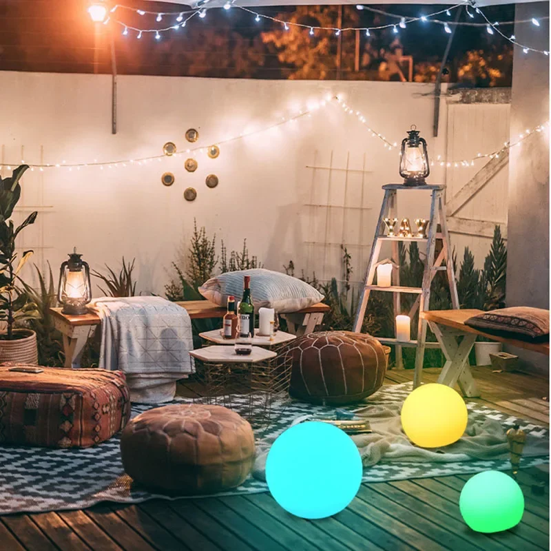 Creative Personalized Landscape Light Atmosphere Lamp Outdoor Waterproof Solar Courtyard Lawn Decoration Led Luminous Ball Light