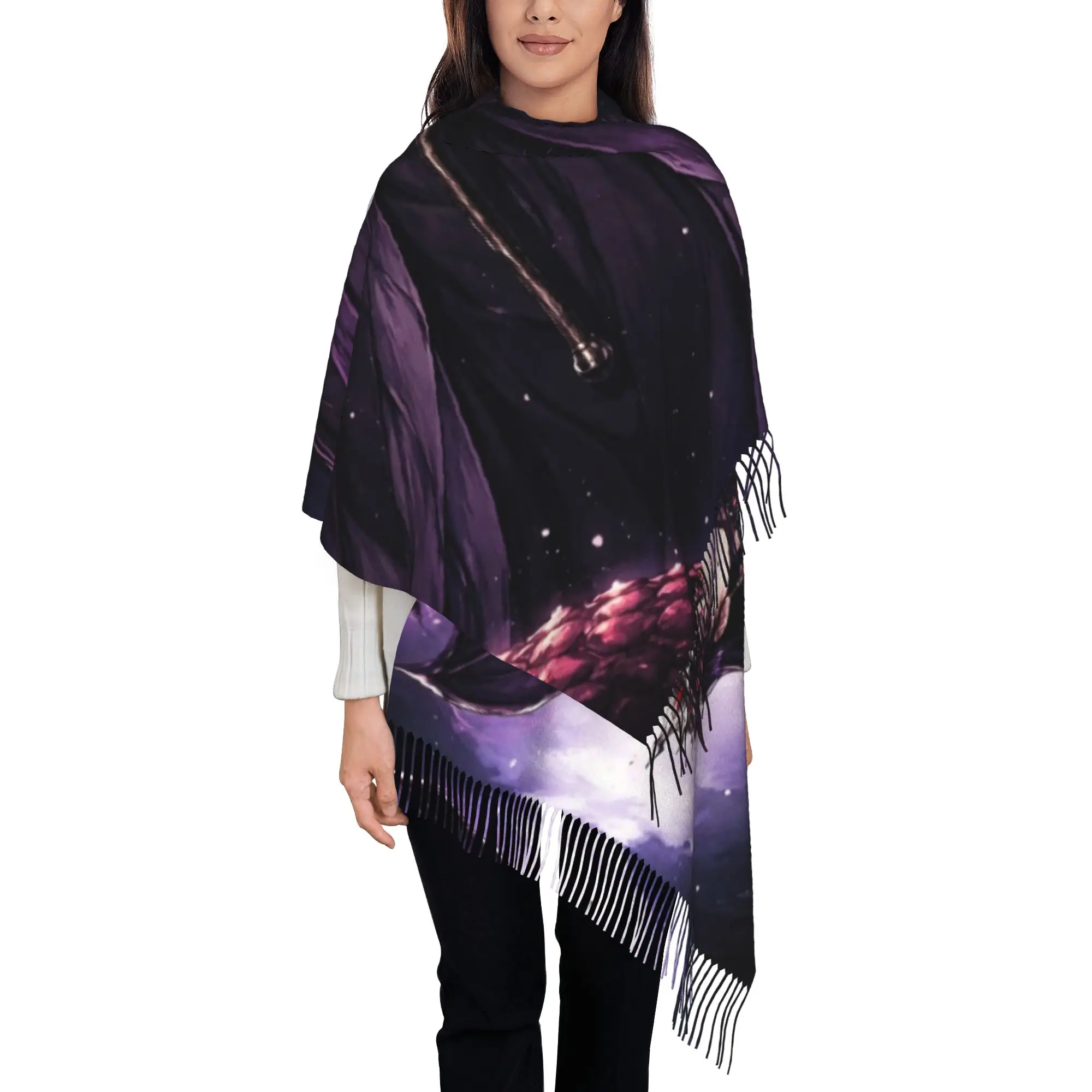 Nehelenia、Tassel Scarf S-Sailor Moon Autumn Winter Soft And Fashion With Tassel Gifts Neckerchief