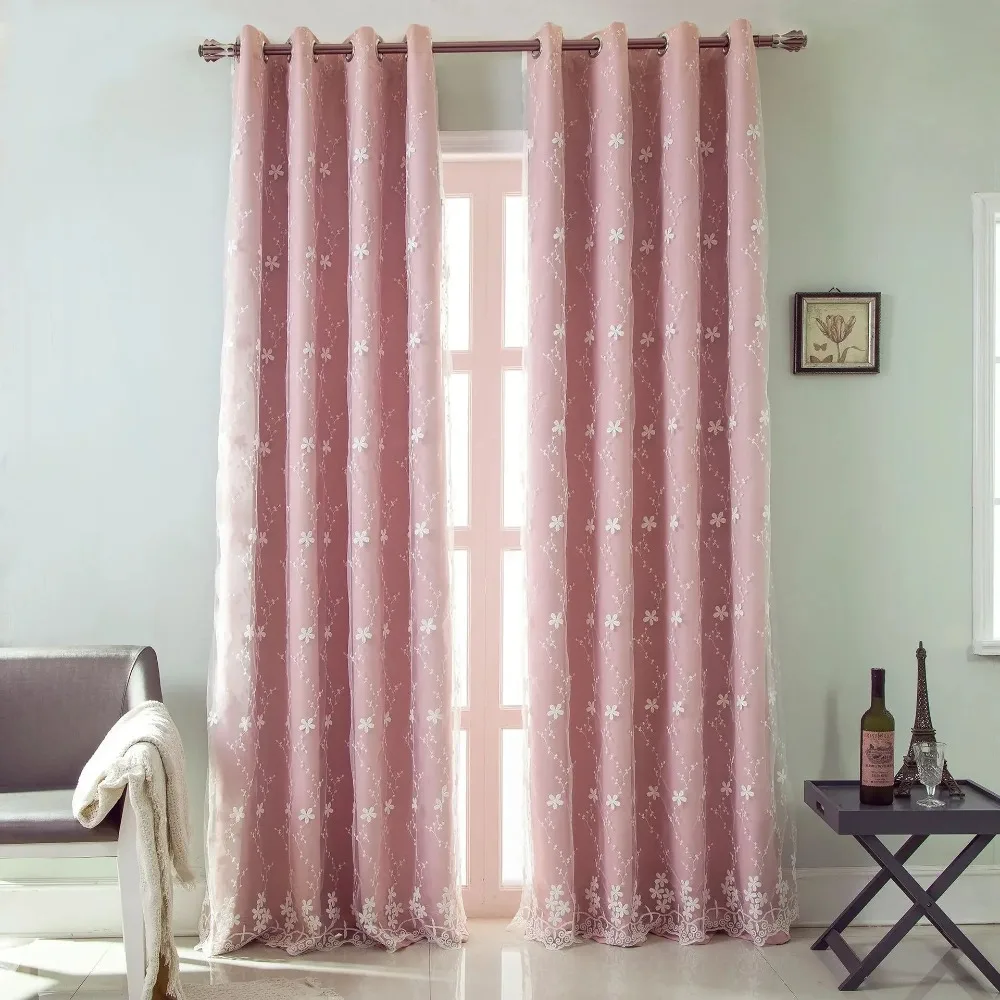 Transparent Windows, modern organza fabric curtains, living room, dining room, bedroom embroidered pure beige and white chiffon