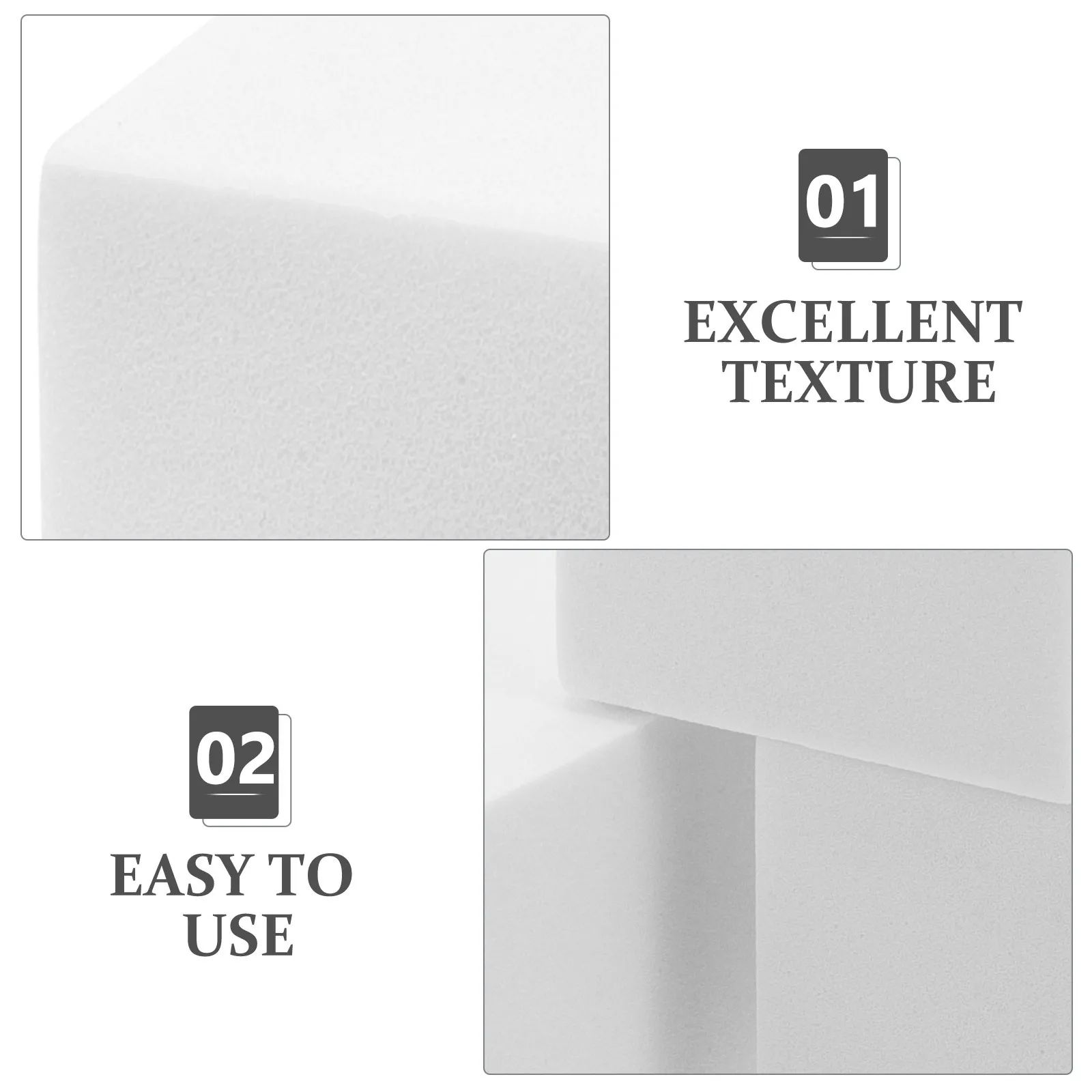 6 قطع مكعبات إسفنجية فارغة ناعمة كبيرة غير مطلية كتلة إسفنجية يدوية لتزيين حفلات الزفاف ومشاريع فنية للعطلات