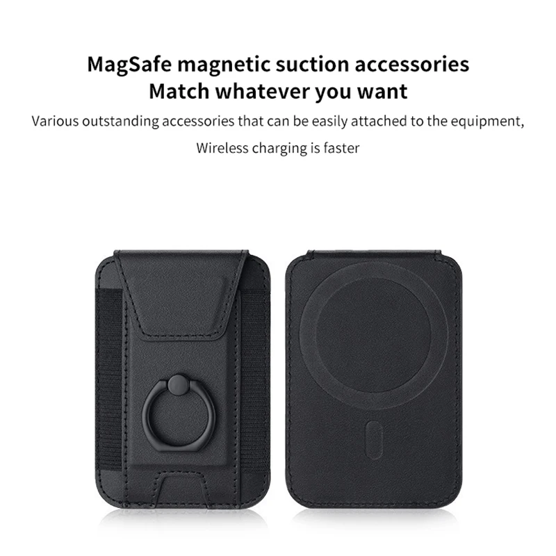 Magsafe محفظة جلدية مغناطيسية آيفون 15/14/13/12/11 برو ماكس S24 S23 S22 الترا-حامل بطاقة الهاتف حقيبة الملحقات