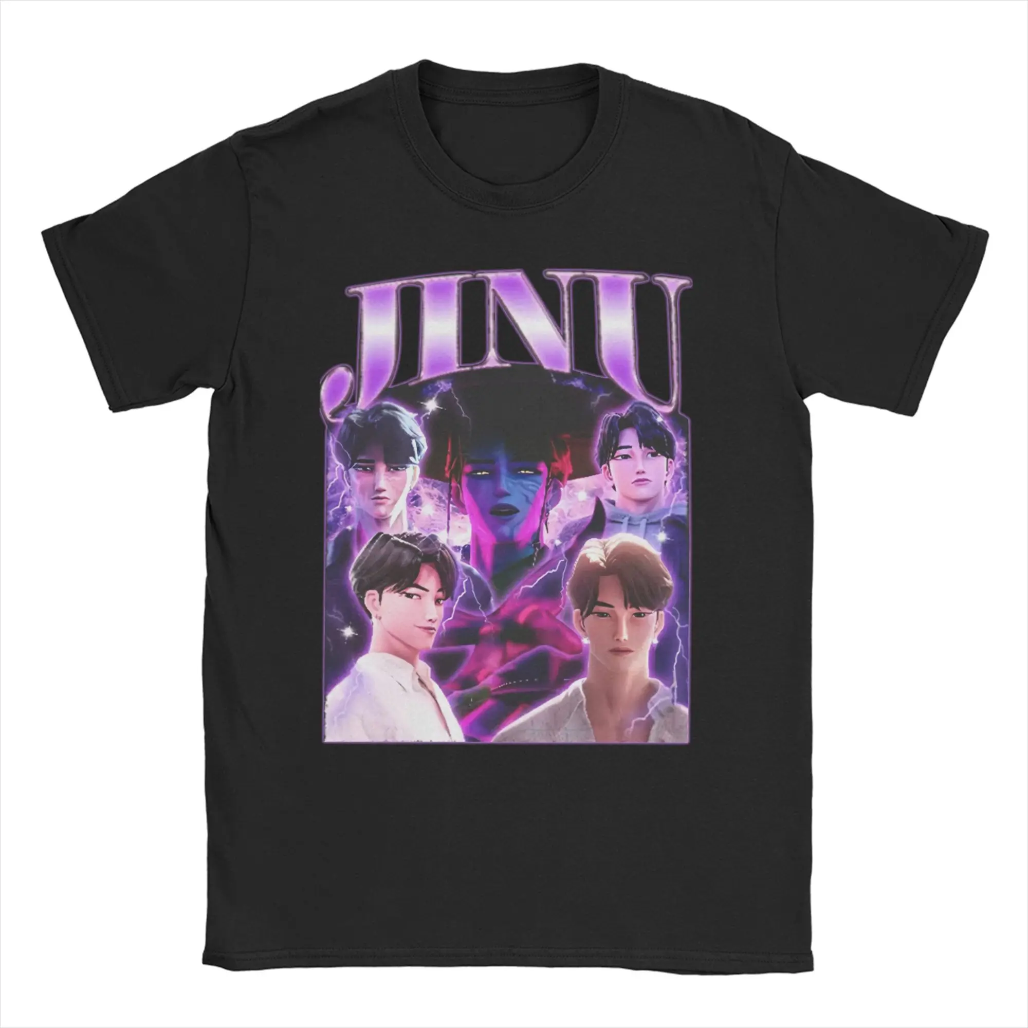 

Men Women's T-Shirt Jinu KPOP Demon Hunters Vintage 90s Style 100% Cotton Tee Shirt Short Sleeve T Shirt Crewneck Clothes