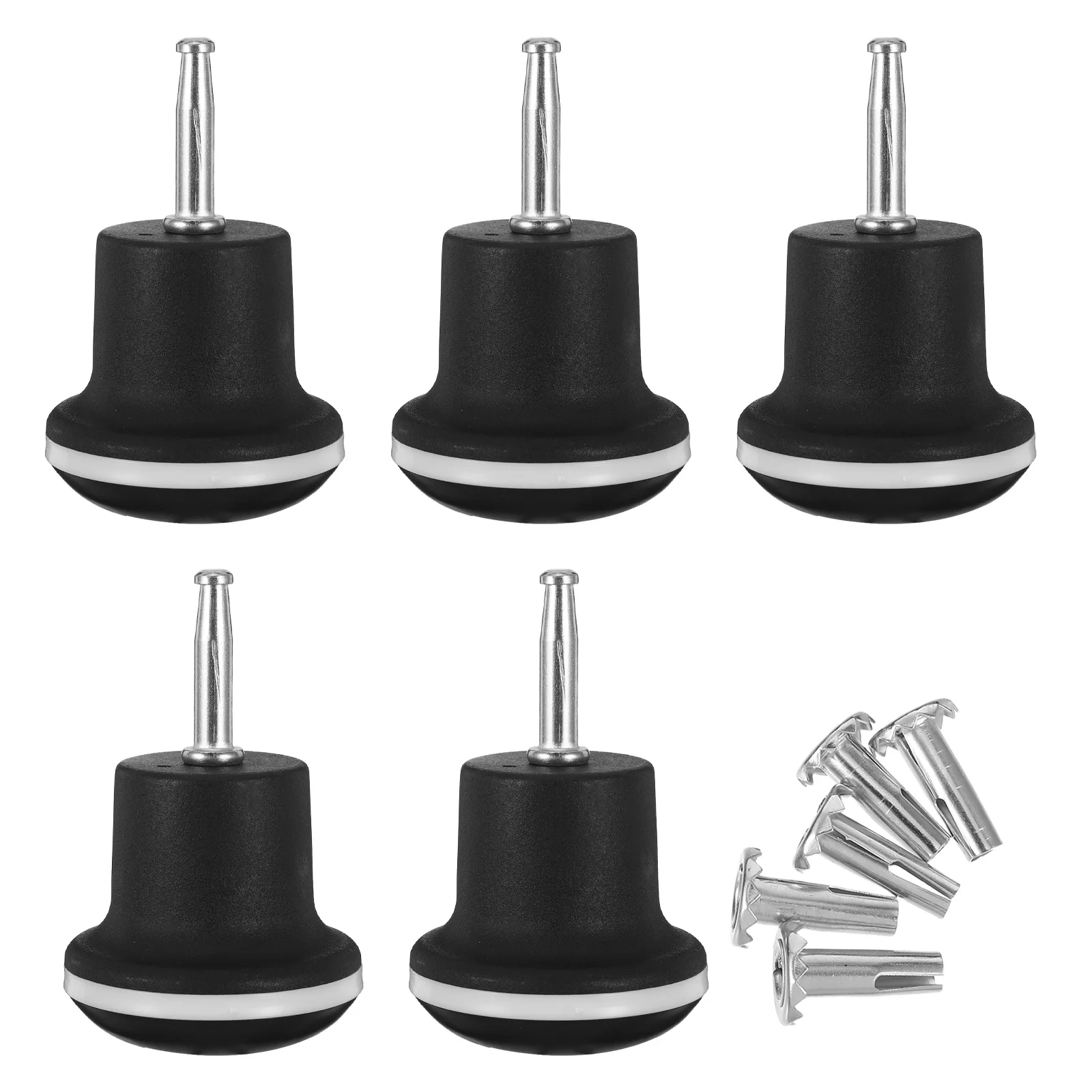 

5pcs Office Chair Bell Glides Caster Fixed Stationary Wheels Iron Cap Replacement For Desk Cabinet Coffee Table Chair Casters