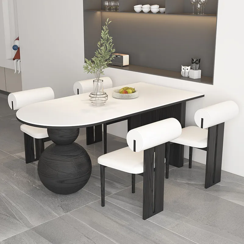 Wall Chairs Dining Table Nordic Modern Study Luxury Lounge Dining Table Mid Century Designer Mesas De Comedor Kitchen Furniture