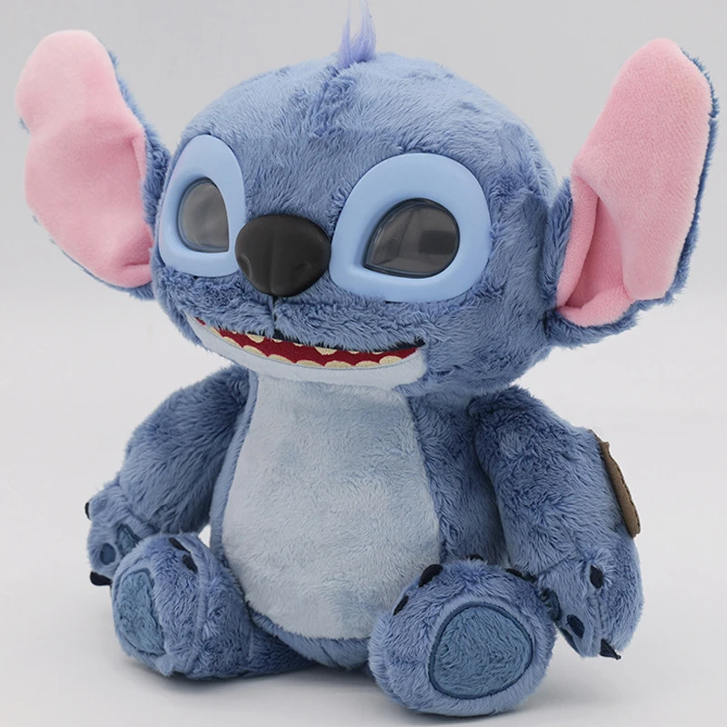 30CM Lilo e Stitch Disney Giocattoli di peluche elettrici Anime Farcito di Natale Kawaii Stich Doll Peluche Bambini Compleanno Giocattoli carini Regali
