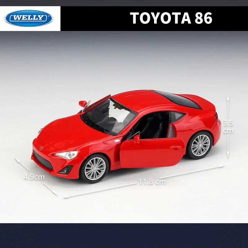 WELLY 1:36 TOYOTA 86 Alloy Car Model High Simulation Diecast Metal Toy Vehicles Car Model Door Can Open Collection Children Gift