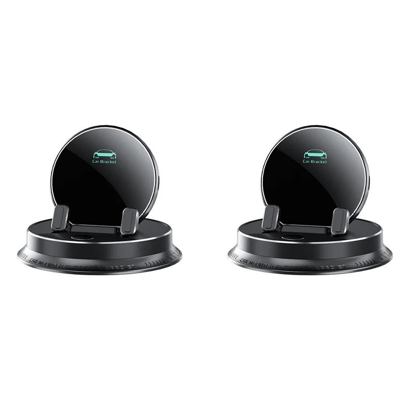 2X حامل هاتف السيارة للوحة القيادة العالمي 360 °   حامل هاتف من السيليكون قابل للدوران بيد واحدة لاستخدام السيارة
