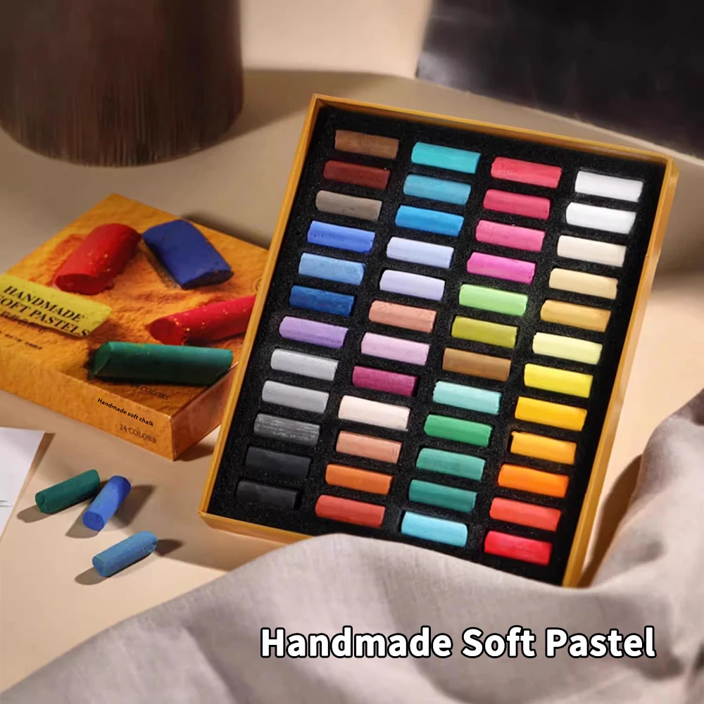 24/36/48 Colors Soft Masters Pastel Colored Crayon Chalk for Artist Graffiti Painting Drawing Coloring Art Stationery Supplies