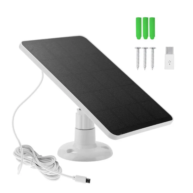 

Solar Panel for Security Camera 3W 4W Low Power Monocrystalline Charger for CCTV IP Camera Outdoor Continuous Power Supply