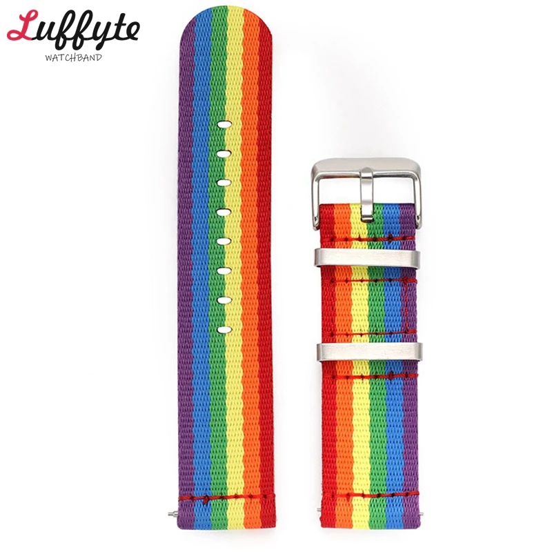 20mm 22mm Quick Release Canvas Sport Watchband Watch Accessories Colorful Nylon Weave Strap