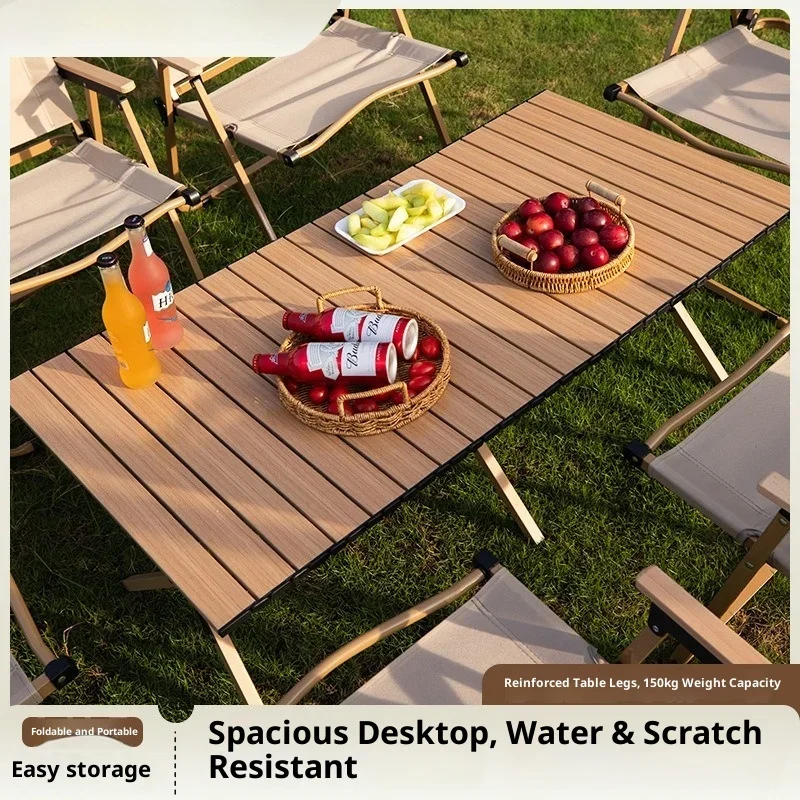 Tragbarer, zusammenklappbarer Campingtisch, Picknick, Strand, leicht, höhenverstellbar, Aluminium, IGT-kompatibel, kompakt, zum Wandern, Grillen