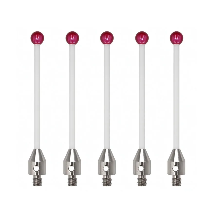 CNC machine tool ceramic measuring needle M3M4M5 thread three coordinate solid ceramic rod probe ruby probe