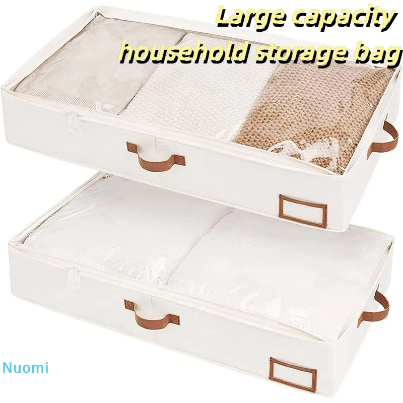 

Large capacity household storage bag Underbed Storage Bag Foldable Quilt Clothes Storage Bag Moisture Dust Proof Proof Organizer