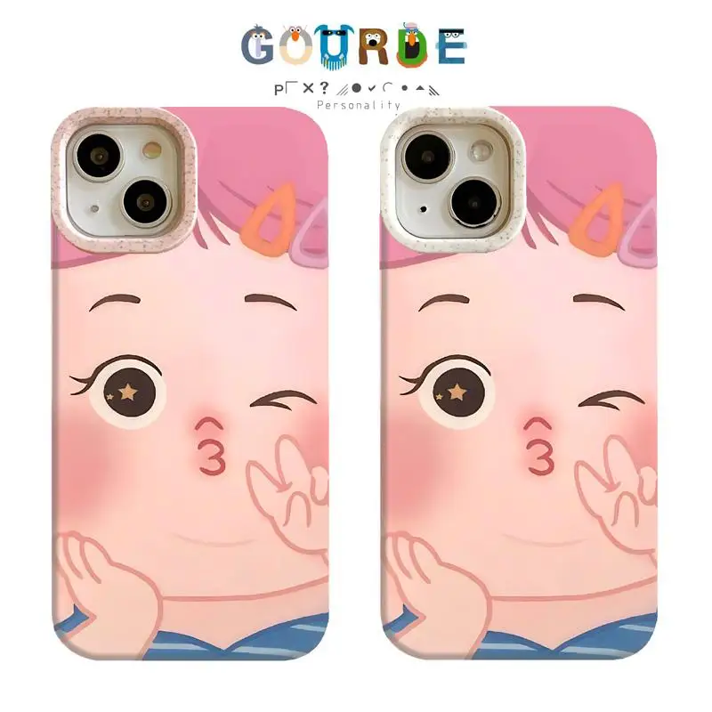 

Gourde Cute girl patterns Phone Case for Iphone 16 15 14 12 13 11 Pro Max IP 7 8 Plus Iphon X XS XR Xs Max