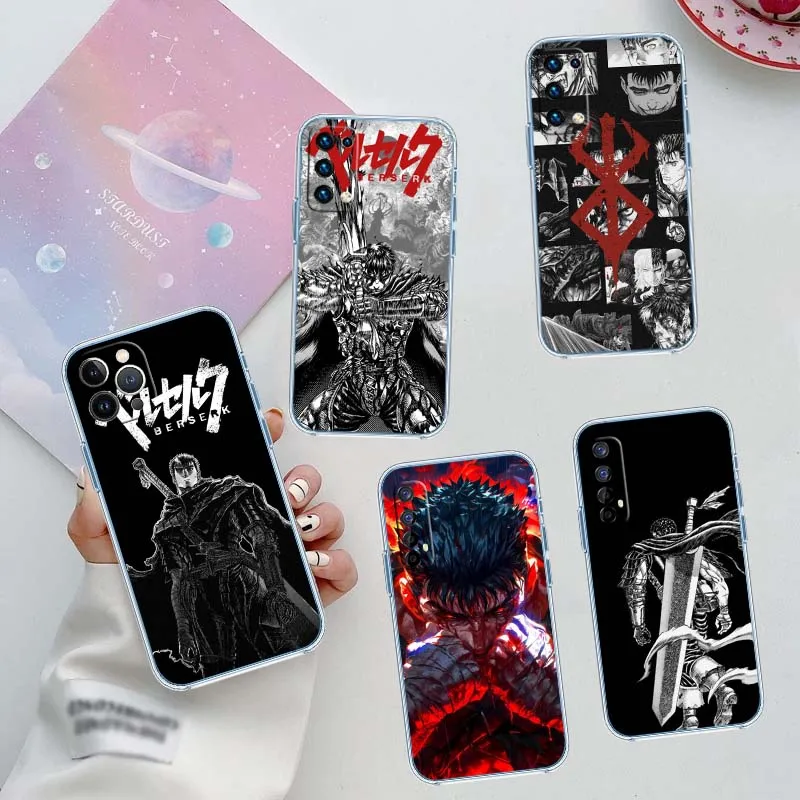 Anime Berserk Guts Phone Case for Moto Edge 20 30 S30 50 Fusion Plus Pro Lite Neo Ultra G24 Power G31 G32 G34 G71 G72 G73