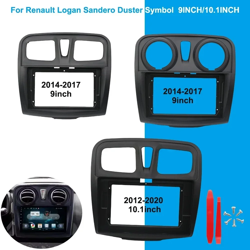9 inch 10.1 inch car center console modified cover for Renault Logan Sandero Duster Symbol Multimedia  Radio Frame Cable Adapter