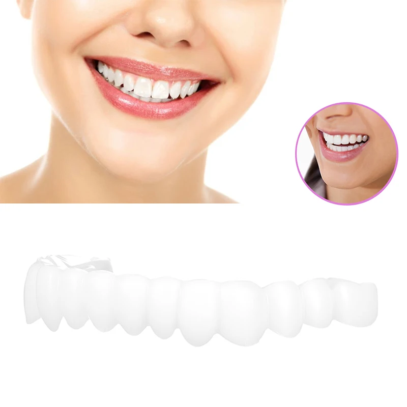 5set di impiallacciature per denti bretelle sbiancanti portatile temporaneo sorriso istantaneo copertura per denti finti protesi con scatola di