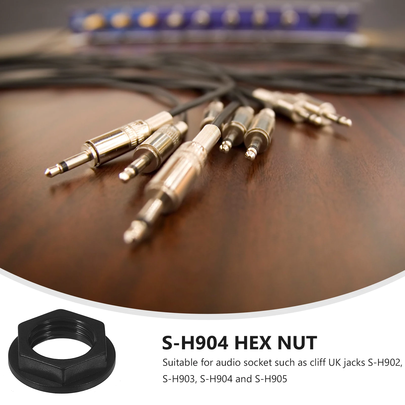 

Black Headphone Jack Nut Durable Plastic Compatible with Cliff Uk Jacks S-H902 903 904 905 Audio Socket Components