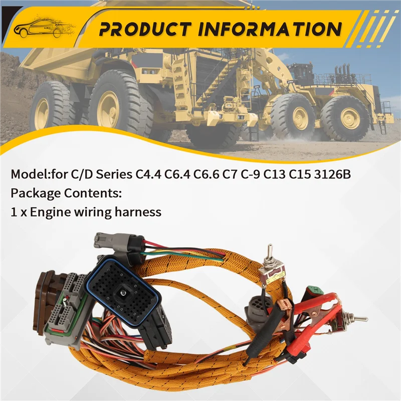 Luckshopping Per Motori Caterpillar Serie C/D Cablaggio Diagnostico Motore ECM Cablaggio di Prova Per C4.4 C6.4 C6.6 C7 C-9 C13