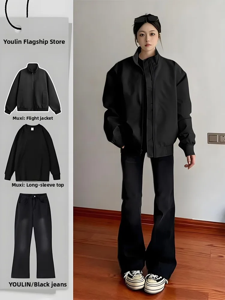 

Мужской комплект в американском стиле: куртка-пилот и брюки в корейском стиле, водонепроницаемая и ветрозащитная уличная одежда для молодежи