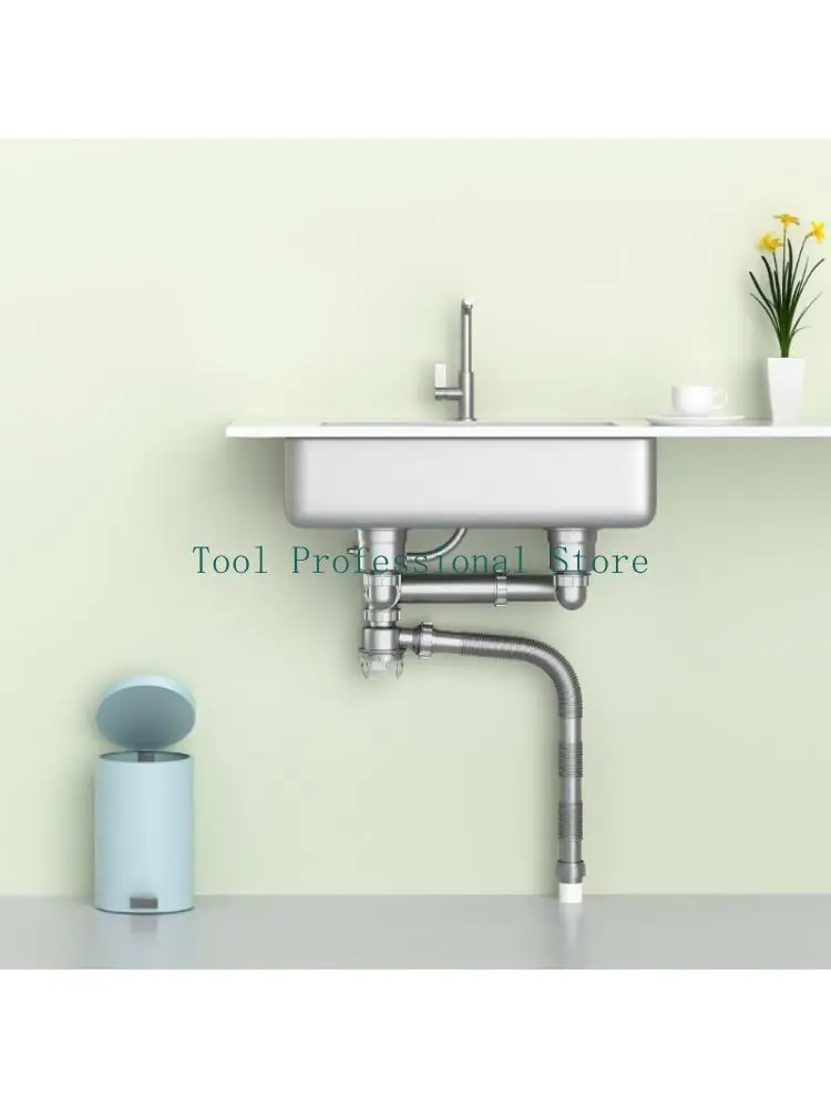 

57QF Corrosion Resistant Steel Sink Drain Pipe Easy to Install for Odor Prevention