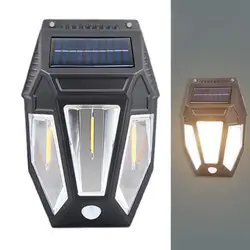 Solar Lights Outdoor Solar Wall Powered Deck Lights with Tungsten Bulbs Garden 3 Modes LED Wall Lamp for Outdoor Yard Landscape
