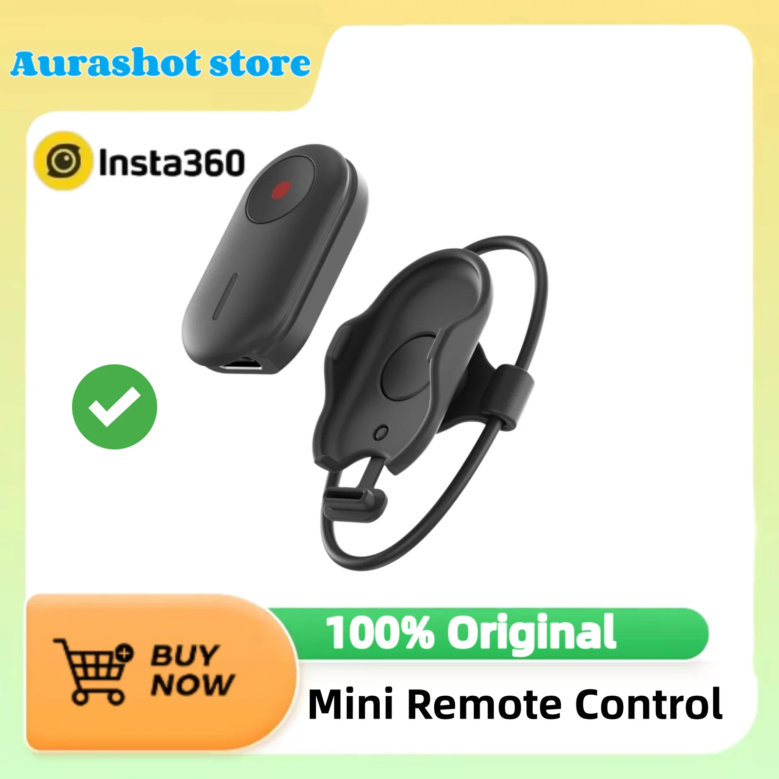 

Insta360 Mini Remote Control 33ft 10m Thumb Controller For Insta 360 X5 X4 Air X3 Ace Pro 2 GO Ultra GO3S Original Accessories
