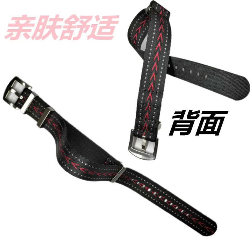 Nylon strap jacquard men\'s and women\'s watch accessories 20.22MM