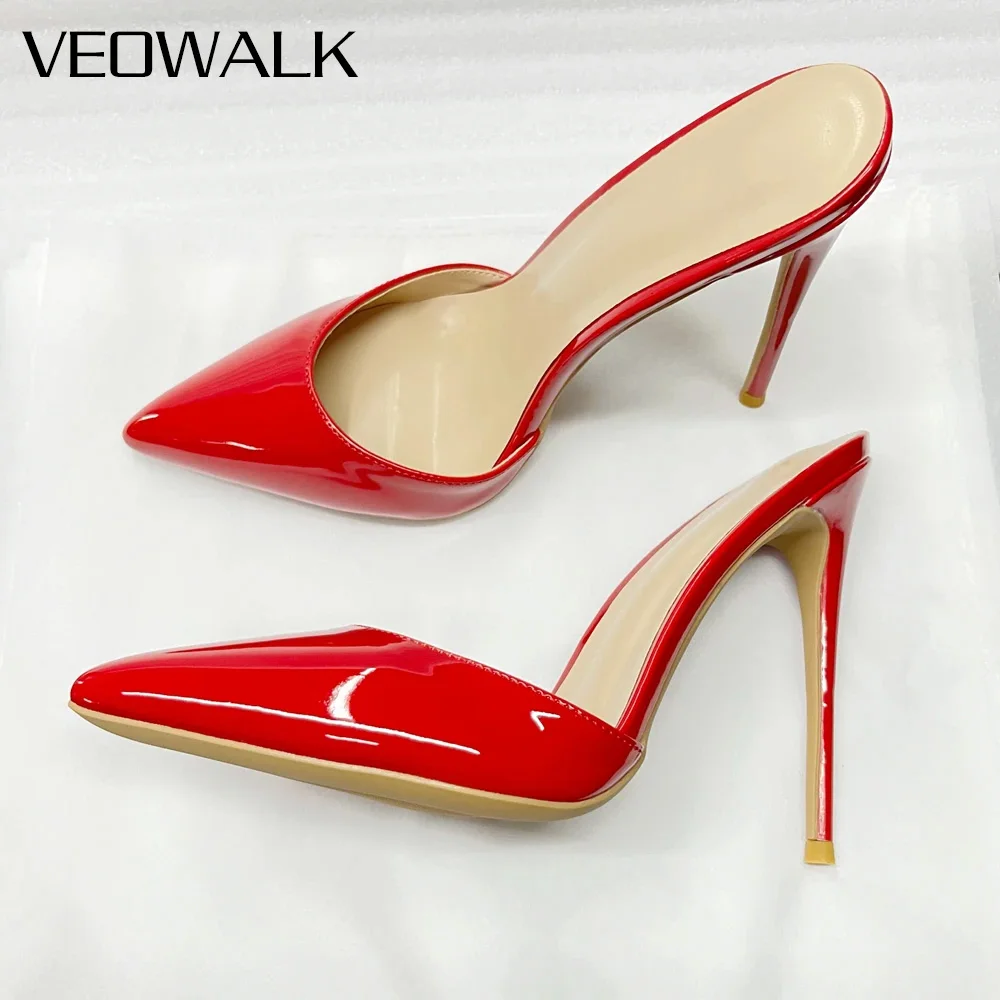 

Sexy 12cm High Heel Stiletto Slippers Summer Slingback Comfortable Pointed Toe Slides Pumps Slip-On Party Evening Dress Shoes