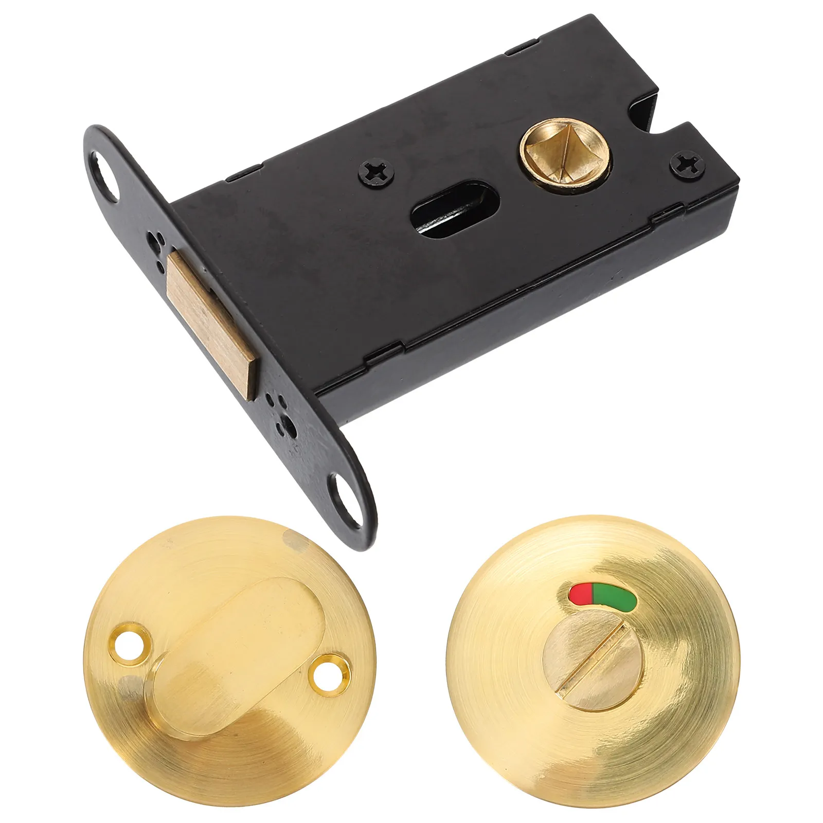 Public Toilet Partition Door Lock Zinc Alloy Indicator Lock Privacy Occupied Vacant Sign for Restrooms Bathroom Locks for Doors