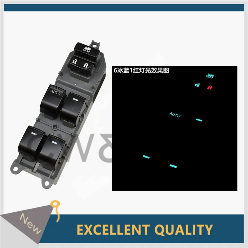 

Backlight led Window Switch Passenger For Toyota RAV4 Camry Corolla Auris Yaris Cruiser 84820-06130 84820-02190 Left driving