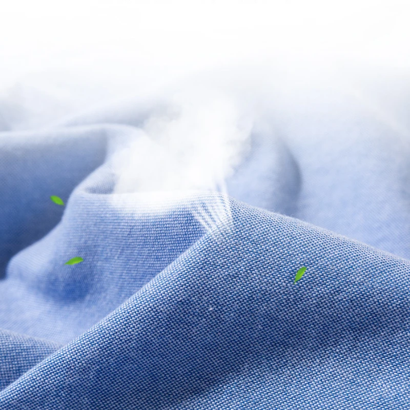 Classic Stripe Plaid Shirt Men Short Sleeve 100% Cotton Oxford Men Shirt Short Sleeves White Blue Fashion Business Forma Social