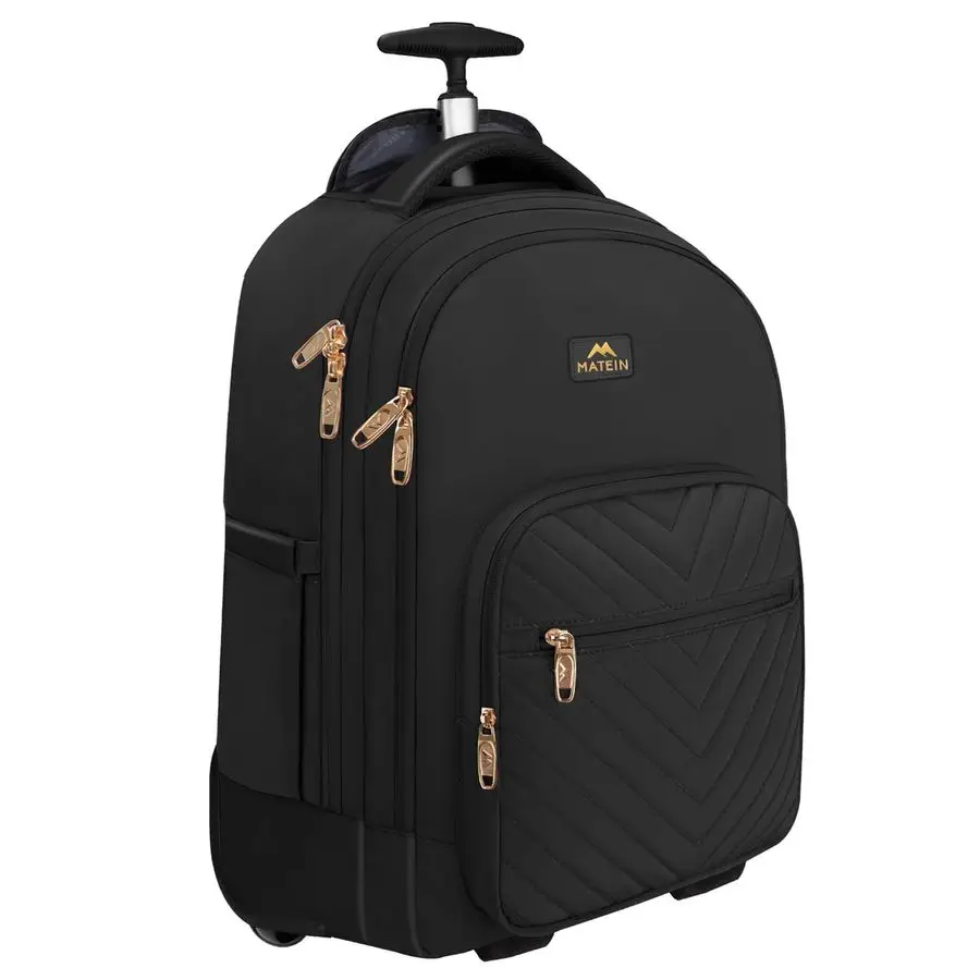 

Rolling Backpack for Women, 17 inch Water Resistant Wheeled Laptop Backpack, Large Carry On Luggage Travel Backpack with Wheels,