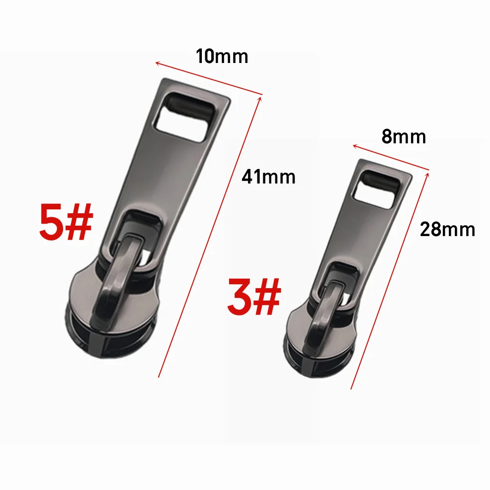 

5pcs 3# 5# Metal Nylon Zipper Head Hanging for Clothing Bags Accessories Universal Zippers Head Closures Zip Repair