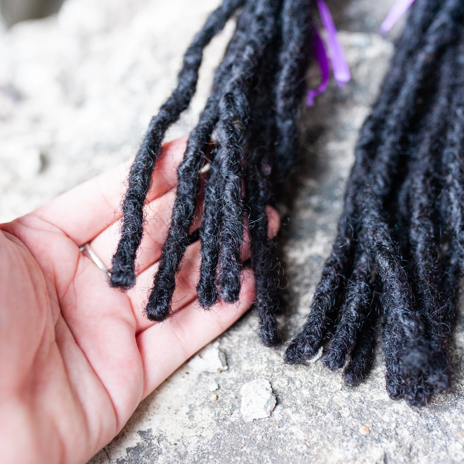 1B# Inter Locs 100% Boho Braids Human Hair Dreadlock Extensions Raw Brazilian Hair Full Handmade Real Loc Extensions 6-20 Inches
