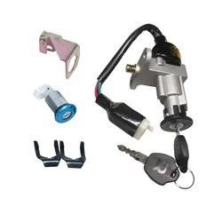 For GY6 49 50cc Scooters Motorcycle Gas Fuel Tank Cap Ignition Switch Start Lock Contact Key Set Universal For JONWAY TAOTAO +