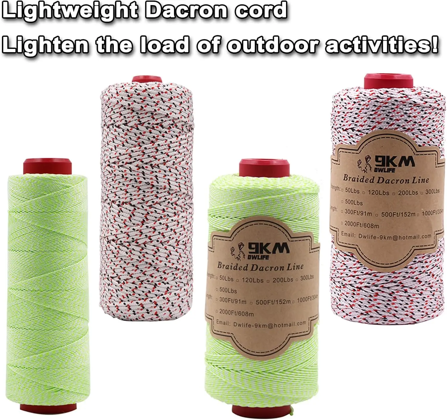 Fish trip Polyester Dacron Schnur 50 ~ 500lbs hochfeste Angelschnur 1,0mm ~ 3,0mm für große Drachen fliegende Rucksack Schnur niedrige Dehnung – Detail 5